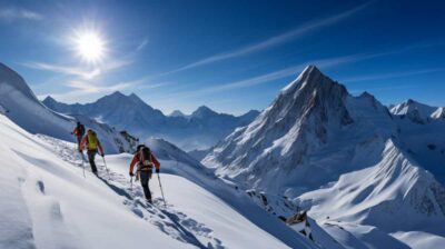 Alpinisme hivernal dans le domaine des 3 vallées