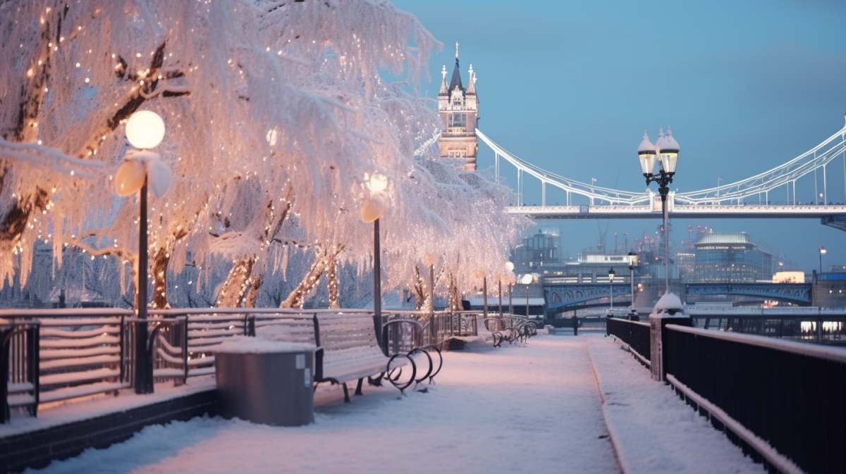 Londres sous la neige