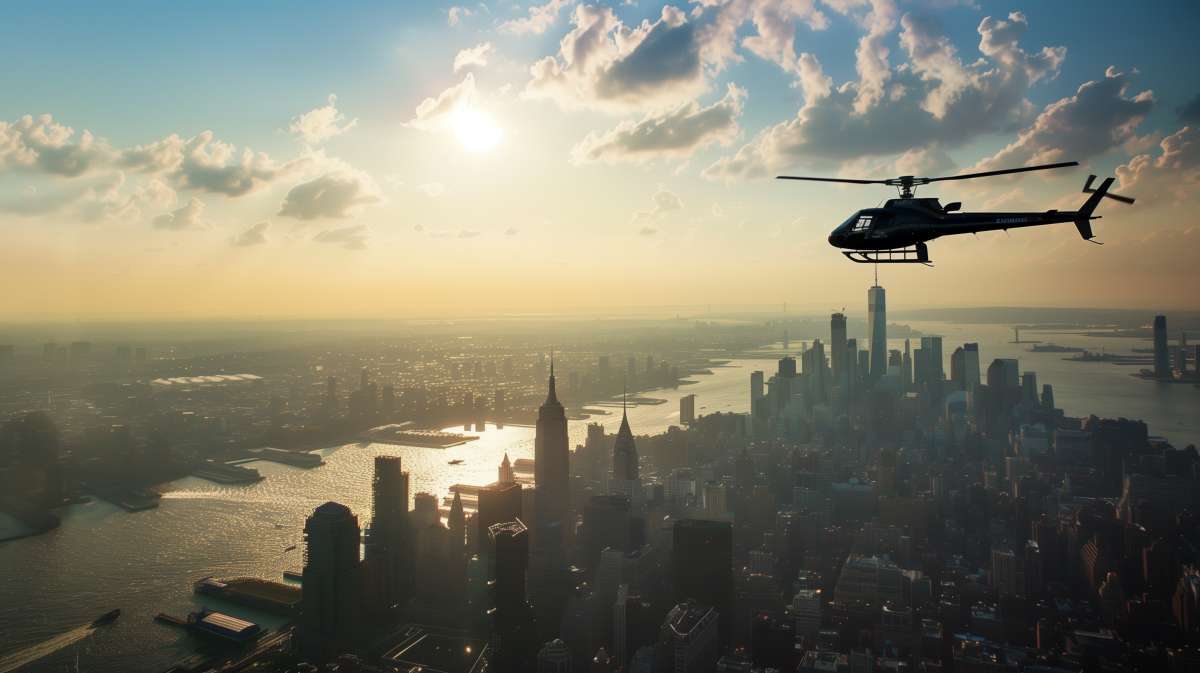 Hélicoptère Santorin Grèce