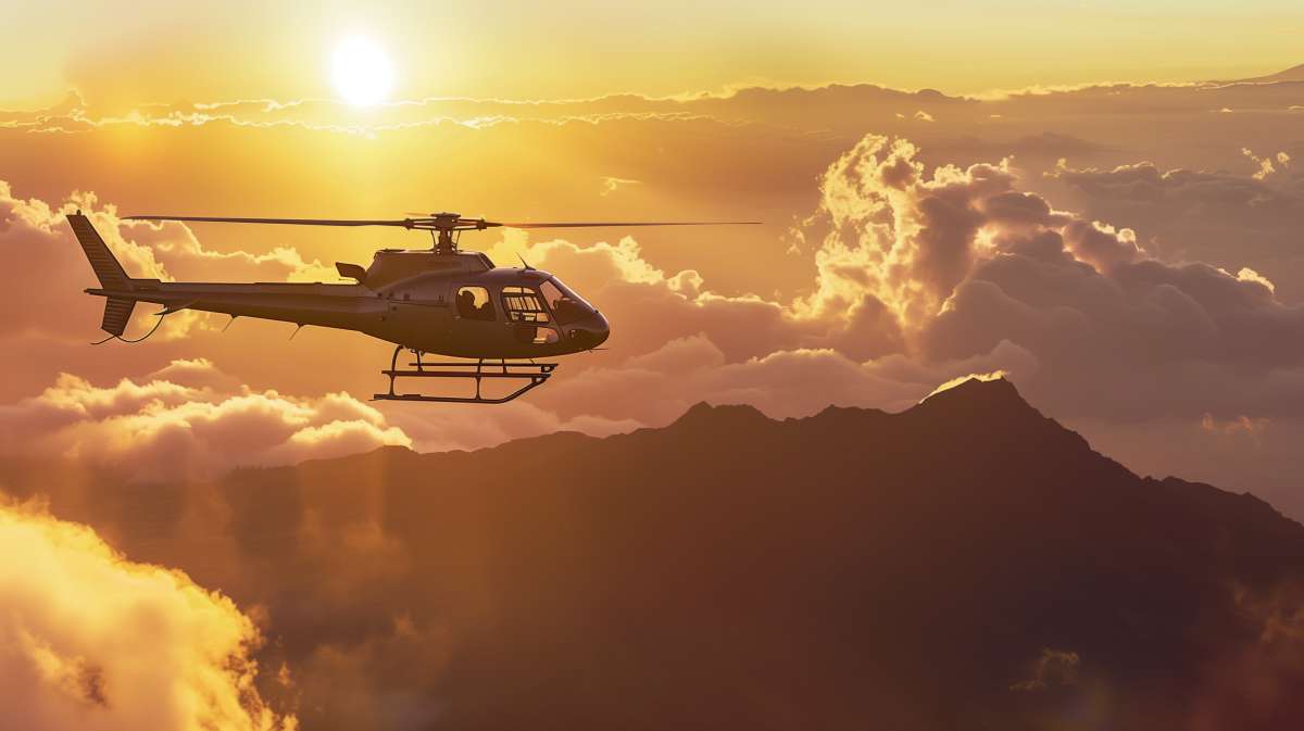 Hélicoptère Volcan Maui Hawaï