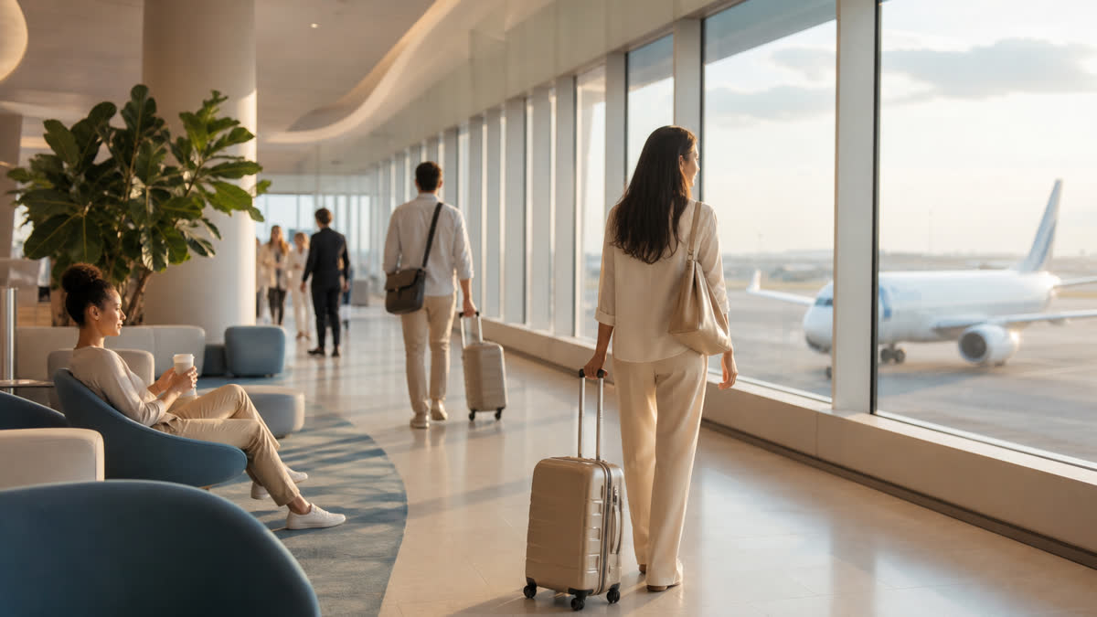 Ambiance d’escale en aéroport lors d’un trajet vers les Seychelles