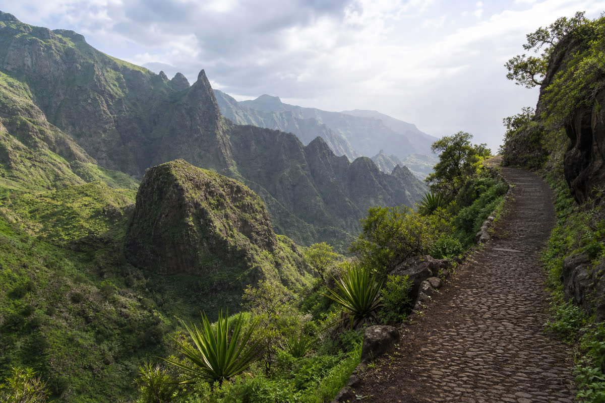 Paysages de randonnée à Santo Antão au Cap-Vert