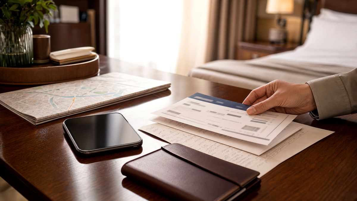 Préparation des documents et outils de traduction avant un voyage