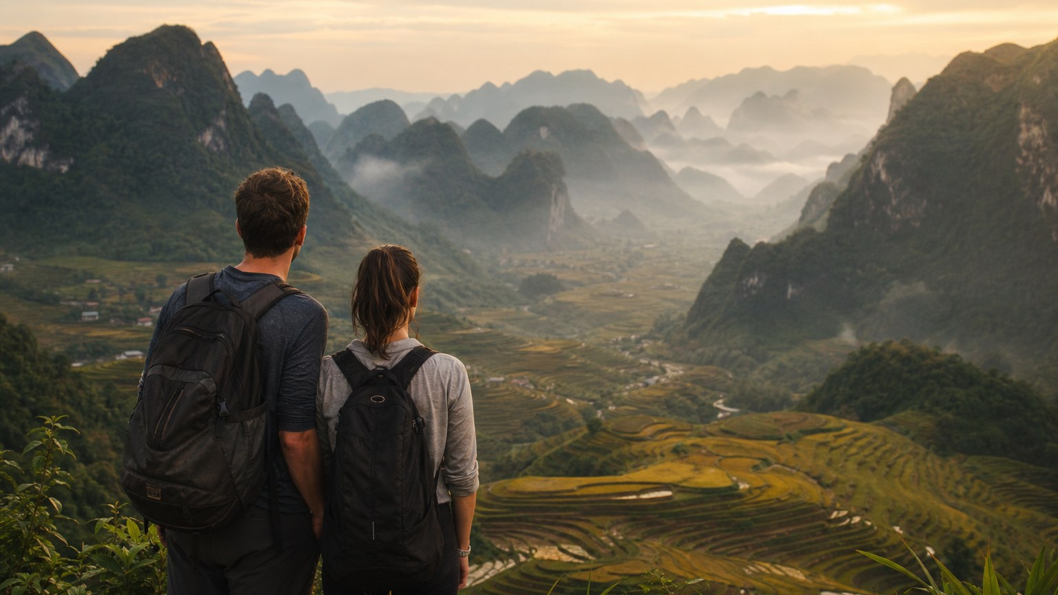 Vue réaliste sur les paysages du nord du Vietnam pour préparer un itinéraire de 3 semaines